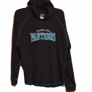 NFL Reebok Carolina Panthers Hoodie Ribbed Size XL